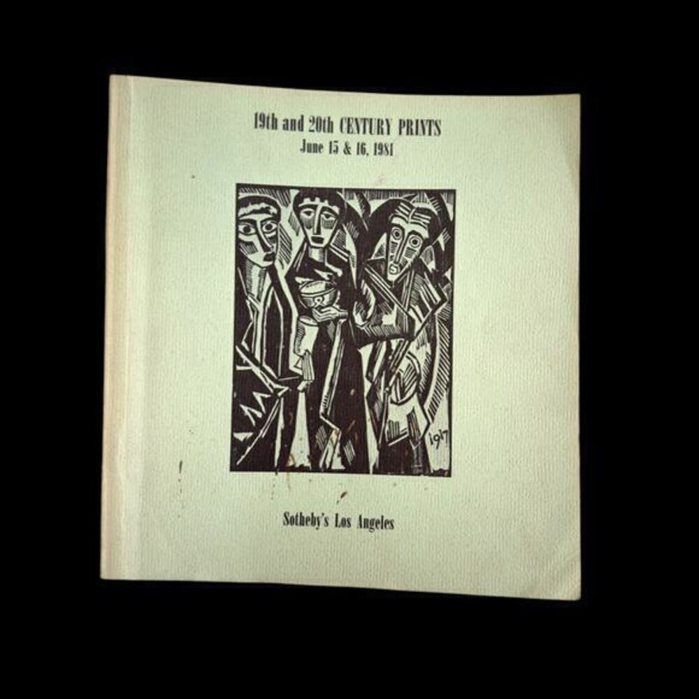 Auction Catalog Sotheby's Los Angeles 19th & 20th Century Prints June 15/16 1981